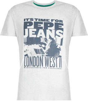 Pepe Jeans T-shirt; Alexis; Pepe Jeans , Gray , Heren - M