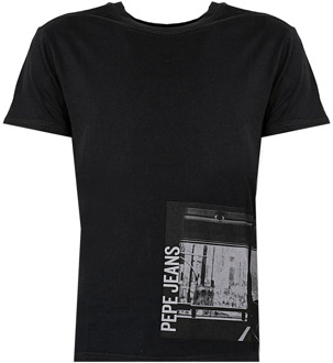 Pepe Jeans T-shirts Pepe Jeans , Black , Heren - 2XL
