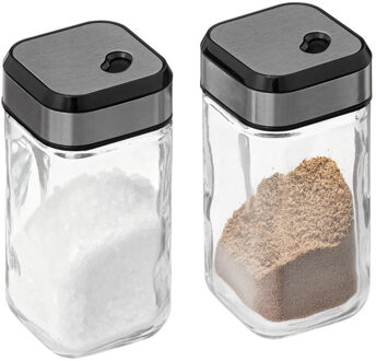 Peper en zout setje - glas - 90 cl - setje van 2x stuks