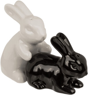 Peper en zout stel - konijnen - keramiek - humor