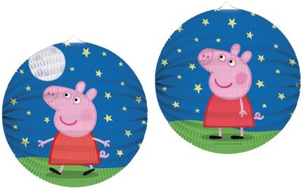 Peppa Pig 1x Peppa Pig thema lampion rond 25 cm