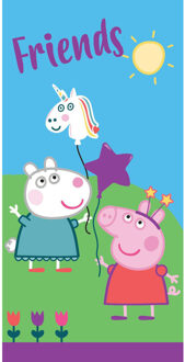 Peppa Pig badhanddoek blauw 70 x 140 cm - Badhanddoek