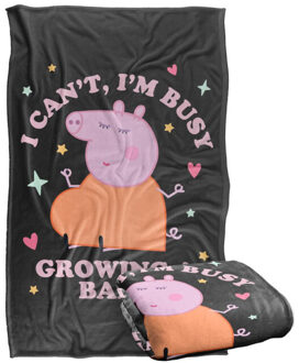 Peppa Pig Bezig met het kweken van een baby-mama-varken deken Wit - One size