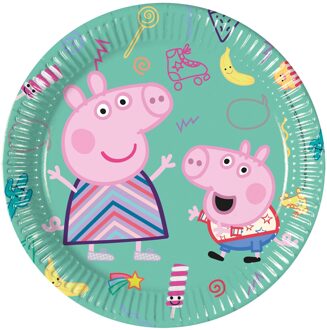 Peppa Pig Bordjes Groen (8st) Multikleur - Print