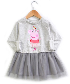 Peppa Pig Child Small Girl Cute Cotton Summer Dress Autumn Baby Princess Dress
