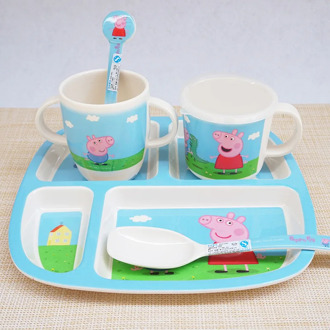 Peppa Pig Children's Tableware Cartoon Anime Tableware Kitchen Supplies Dishes Dishes Forks Spoons Restaurant Supplies