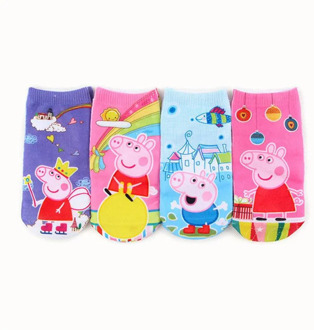 Peppa Pig Funny Socks Kids Boys Girls Cartoon Cotton Socks Cute Short Anime Animal Soft Baby Socks Birthday Party Gifts 2020 New