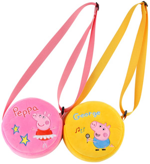 Peppa Pig Girl Bag Plush Toy Cartoon Anime George Shoulder Bag Kindergarten Backpack Wallet Snack Bag Mobile Phone Bag