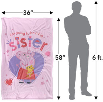 Peppa Pig Grote zus deken Wit - One size