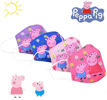 Peppa Pig Half Muffle Face Mask Anti Pollution Mask Dust Respirator Washable Reusable Boys Girl Masks Cottons Mouth Gift
