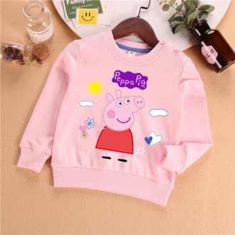 peppa pig kids long-sleeved t-shirt 7 color cartoon animation peripheral cotton children's clothing