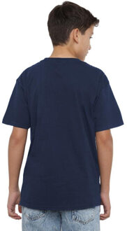 Peppa Pig Kinderen/kinderen george pig present kerst-t-shirt - maat 116 Blauw