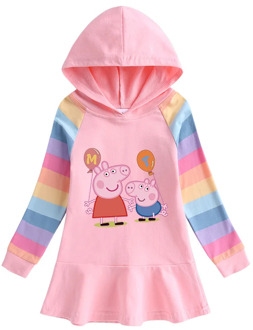 Peppa Pig original Girl dolls Clothes Winter Hoodies Skirts Dress Long Sleeve Warm Girl Sweatshirts Children Dresses