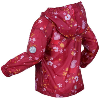 Peppa Pig Regatta childrens/kids floral packaway waterproof jacket Roze - 110