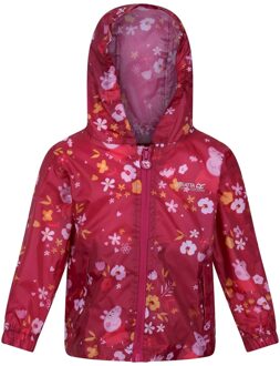 Peppa Pig Regatta childrens/kids floral packaway waterproof jacket Roze - 116