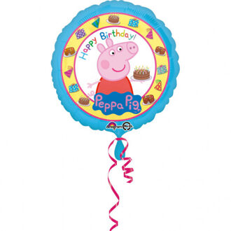 Peppa Pig Themafeest Folieballon Met Helium 43 Cm - Thema Feest Folieballon Voor Kinderfeestje/verjaardag Multikleur