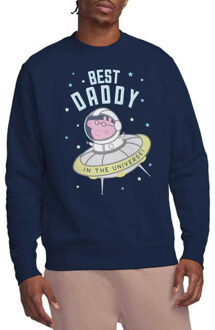 Peppa Pig Unisex adult best daddy pig in the universe sweatshirt Blauw - L