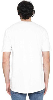 Peppa Pig Unisex volwassene roze of blauw oom varken houdt van je t-shirt - maat XL Wit