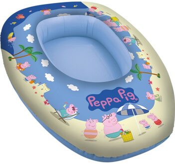 Peppa Pig Waterspeelgoed Peppa Big/Pig opblaasboot 80 x 54 cm voor jongens/meisjes/kinderen - Opblaasboten Multikleur