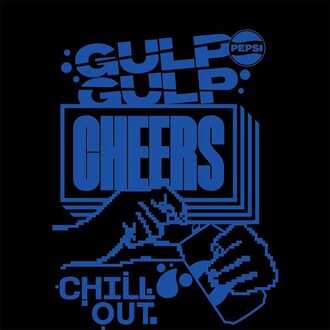 Pepsi Co. Cheers! Men's T-Shirt - Black - L Zwart