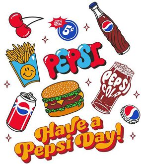 Pepsi Co. Have A Pepsi Day! Men's T-Shirt - White - XL Wit