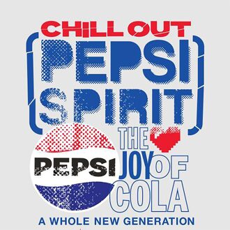 Pepsi Co. The Joy Of Cola Men's T-Shirt - Grey - 5XL Grijs