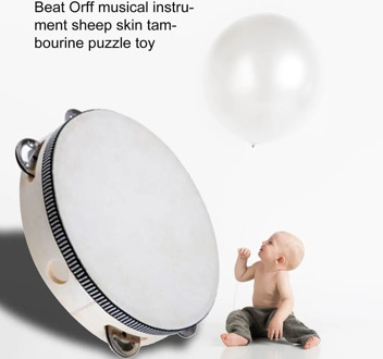 Percussion Instrument Orff Instrument Parent-child Teaching Aids Wood Color Tambourine Children's Educational Toy