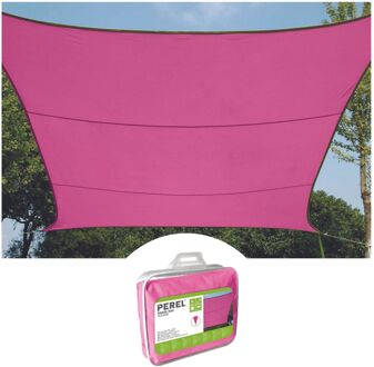 Perel schaduwdoek rechthoek 2 x 3 meter polyester fuchsia Roze