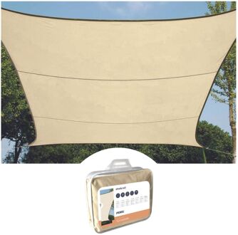 Perel schaduwdoek rechthoekig 2 x 3 meter polyester crème Beige