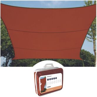 Perel Schaduwzeil, Luifel Voor Tuin Terras, Schaduwdoek, 4 M X 3 M, Rechthoek, Rood