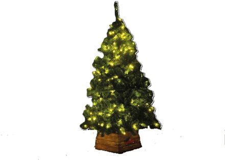 Perel Sfeervolle kunstkerstboom Ottawa met ledverlichting, eenvoudig opzetsysteem, 180 cm Groen