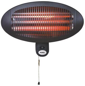 Perel terrasverwarmer 2000W 50 x 36,5 cm IP34 staal zwart