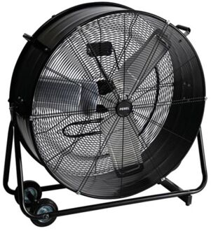 Perel Vloerventilator - Drum - Metaal - Ø 75 Cm - Zwart