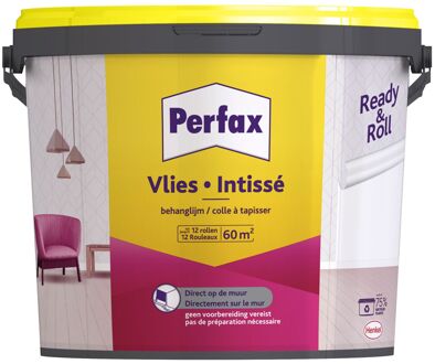 Perfax Ready & Roll Behanglijm Vlies - Transparant - 9kg
