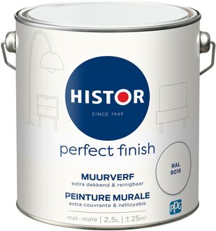 Perfect Finish Muurverf Mat - Ral 9016 - 2,5 liter