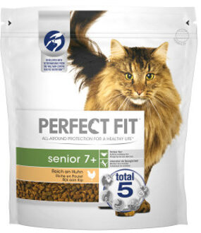 Perfect Fit 2x 7kg Perfect Fit Senior 7+ - Rijk aan kip Droogvoer voor katten