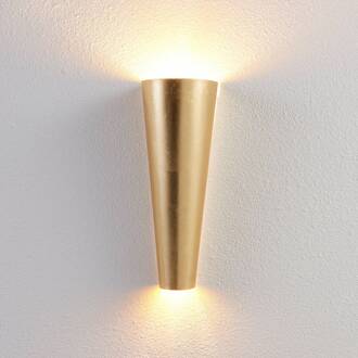 Perfect gevormde wandlamp Conan in goud mat goud