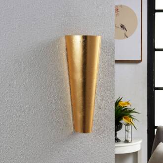 Perfect gevormde wandlamp Conan in goud mat goud