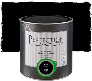 Perfection muurverf mat zwart 2,5L
