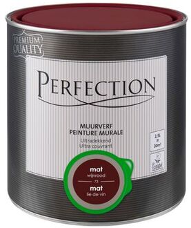 Perfection Muurverf - Ultradekkend - Mat - Wijnrood 2.5L