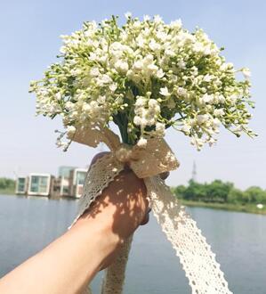 Perfectlifeoh Bruidsboeket Kunstmatige Kleine Bloem Bruiloft Boeket Birdal Boeket voor Bruidsmeisje Bruiloft Accessoires 01