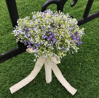 Perfectlifeoh Bruidsboeket Kunstmatige Kleine Bloem Bruiloft Boeket Birdal Boeket voor Bruidsmeisje Bruiloft Accessoires 03