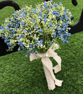 Perfectlifeoh Bruidsboeket Kunstmatige Kleine Bloem Bruiloft Boeket Birdal Boeket voor Bruidsmeisje Bruiloft Accessoires 04