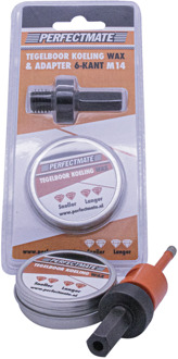 Perfectmate set wax tbv koeling tegelboor en adapter 6-kant naar M14 | 1 stuk - EPC0639