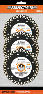 Perfectmate X-Turbo 3-in-1 voordeelset 125mm universeel en beton | 1 stuk - SP14P