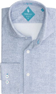 Performance Overhemd Herringbone Light Blue   38 Blauw