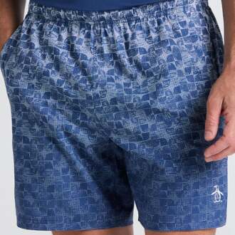 Performance Printed Shorts Heren-Donkerblauw