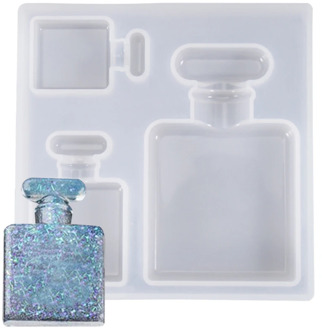 Perfume Bottle Silicone Mold Rectangular Perfume Mould UV Resin Mold Clear Soft Epoxy Resin Molds Chocolate Decorating Cake Tool