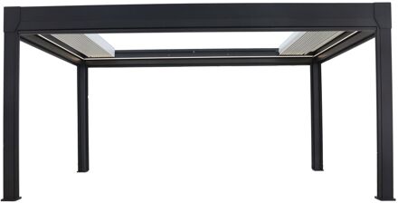 Pergola Elea 5x3m - Bioklimatisch - Gemotoriseerd - Intrekbaar - Vrijstaand - Aluminium - Zwart - 15 M²