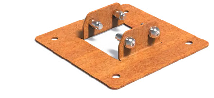 Pergola Voetplaat corten 20 x 20 cm